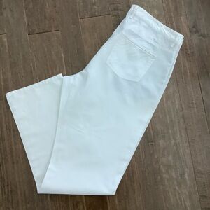 Peter Millar White Wide Leg Chino Pants, Size 40